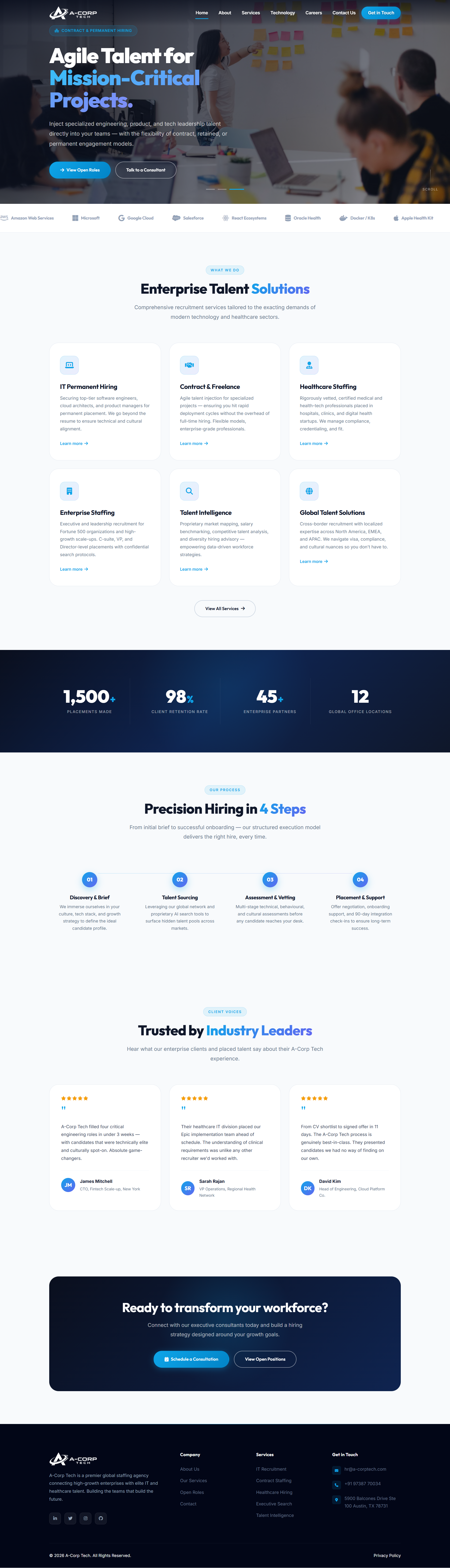 A-Corp Tech - Corporate Website by DevAutomatrix