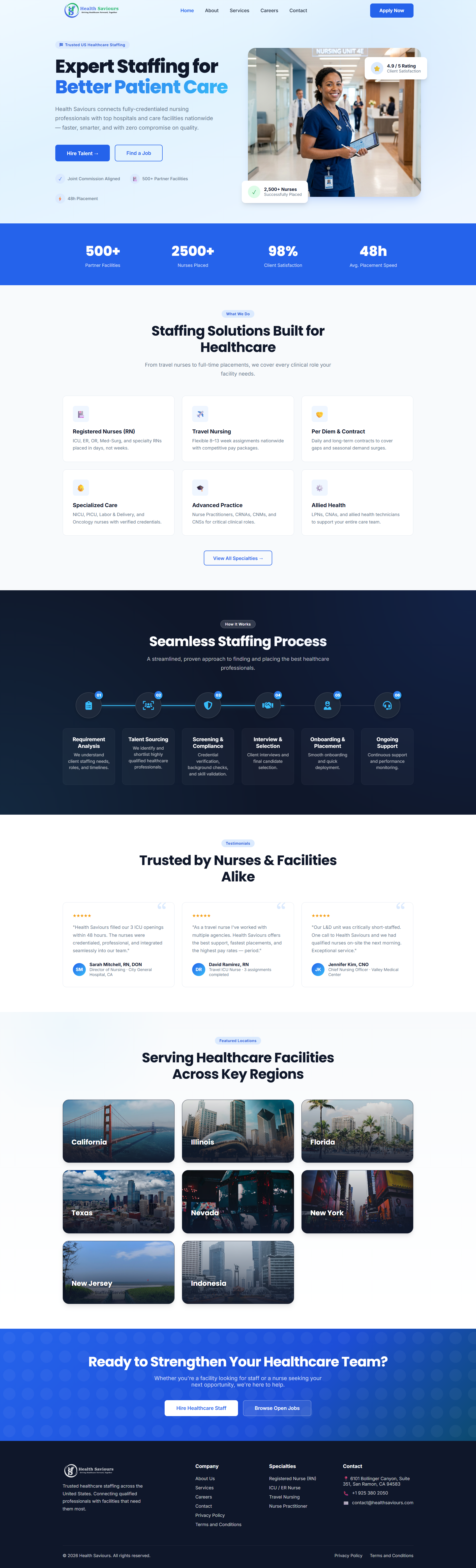 Health Saviours website screenshot